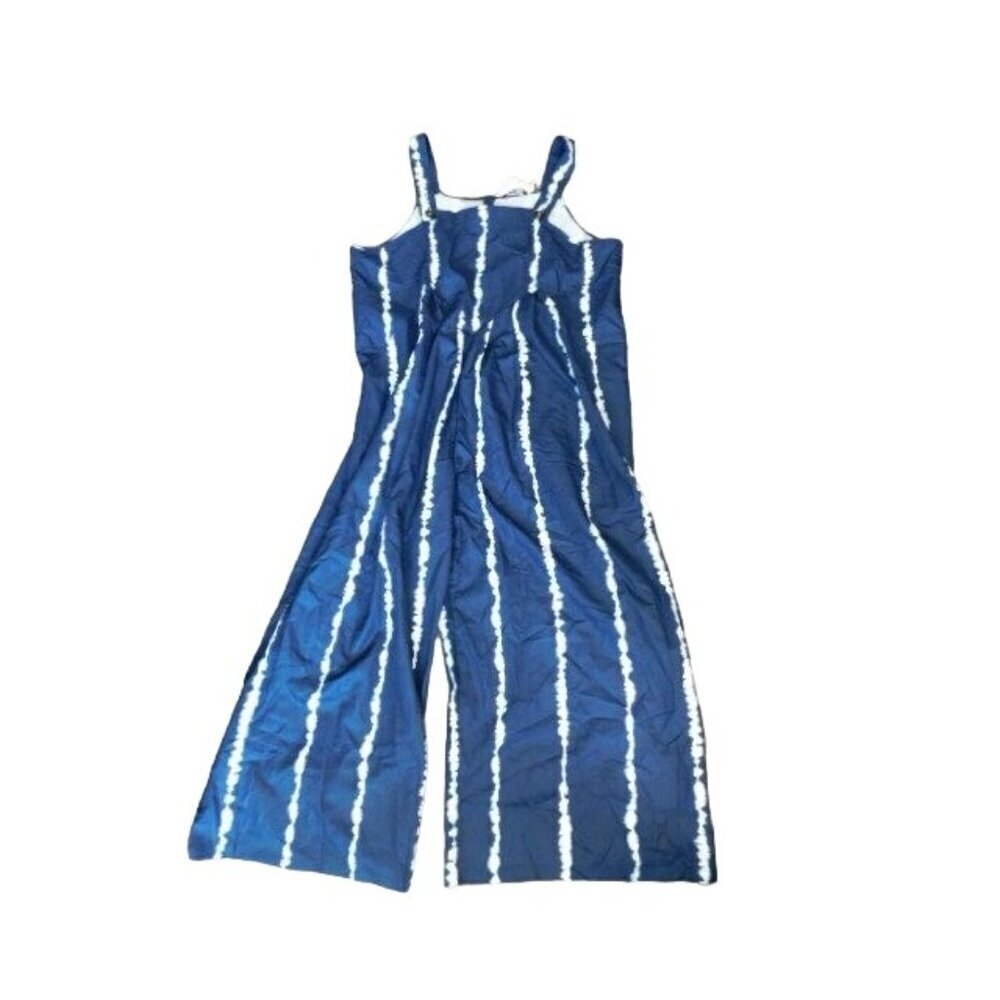 BloomChic Blue and White Striped Jumpsuit